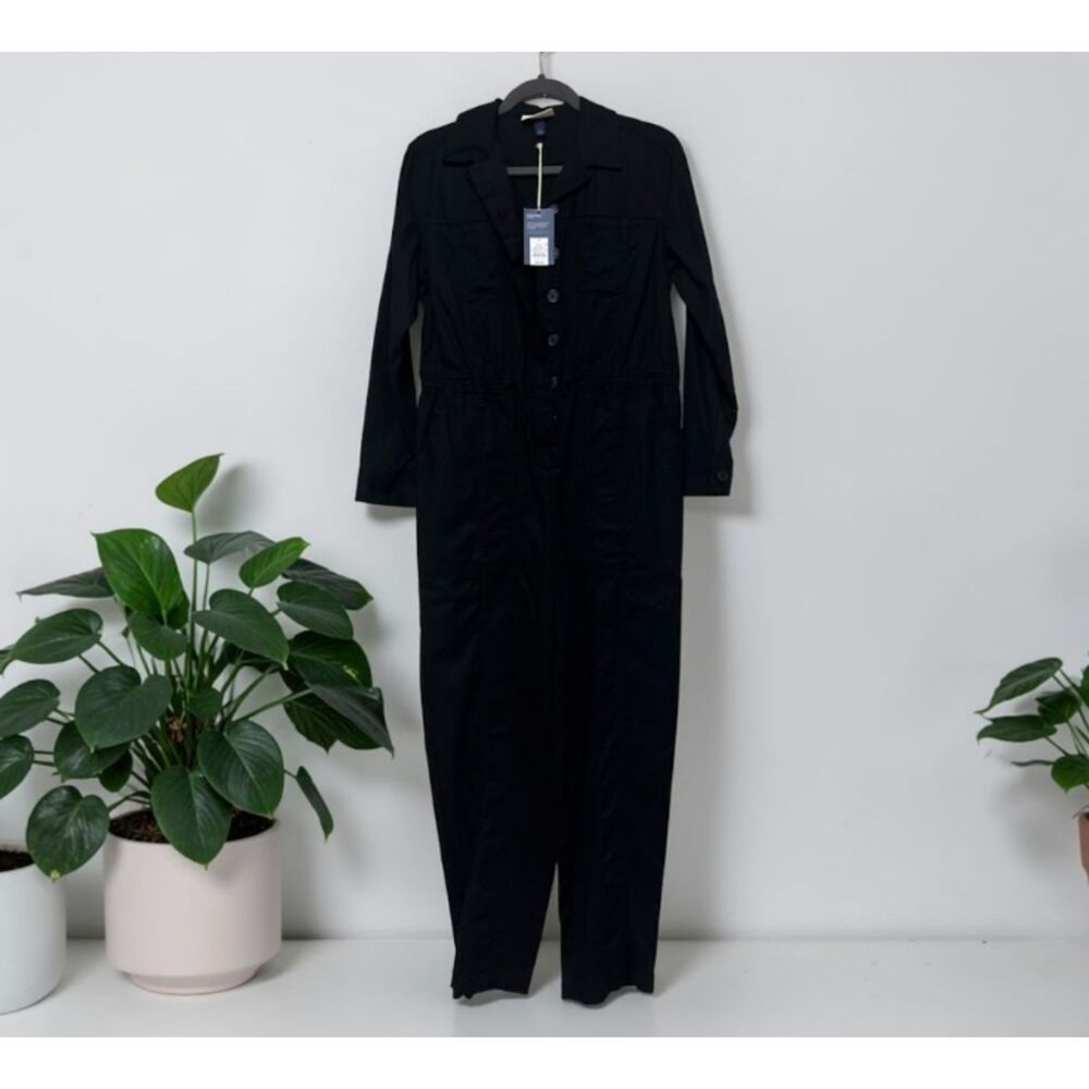 Universal Thread Black Utility Jumpsuit Size 6 | Women’s Button Front